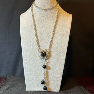 1970’s Rare Sarah Coventry “Jet Set” Necklace Brooch & Rope Chains